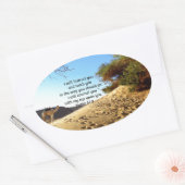 聖書の聖句感動的引用文詩篇32:8 楕円形シール (封筒)