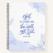 聖書の聖句神は彼女のために彼女の贈り物の中にある ノートブック (正面)