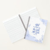 聖書の聖句神は彼女のために彼女の贈り物の中にある ノートブック (内部)