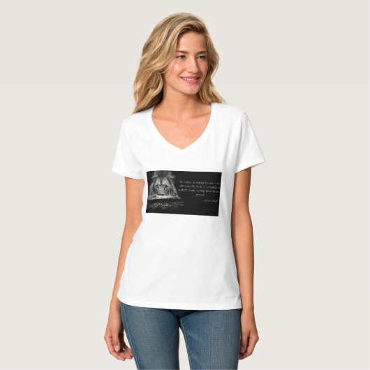 聖書の聖句聖なる書物、 経典1ペテロ5:8女性のVネック Tシャツ (正面フル)