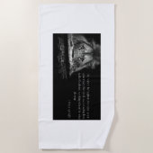 聖書の聖句聖なる書物、 経典1ペテロ5:8 KJVビーチタオル ビーチタオル (正面)