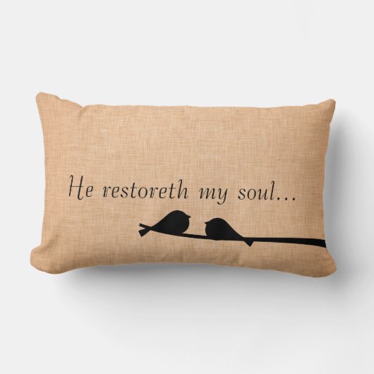 聖書の聖句聖なる書物、 経典；私の魂を再記憶 ランバークッション (正面)