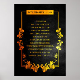聖書の聖句12:13-14 ポスター