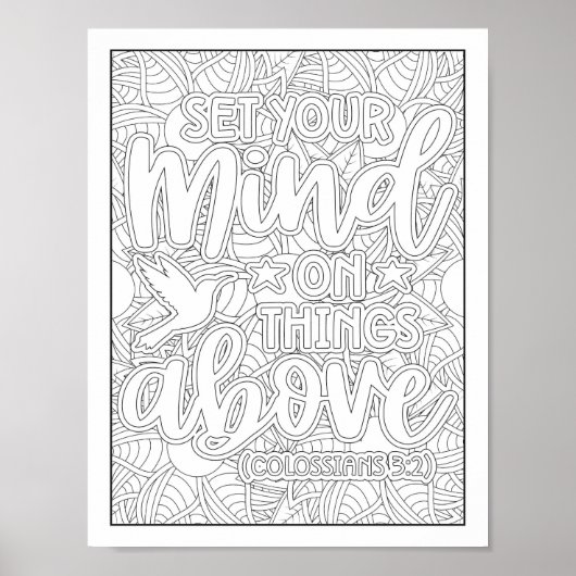 聖書の聖句/キリスト教成人の色 ポスター (正面)