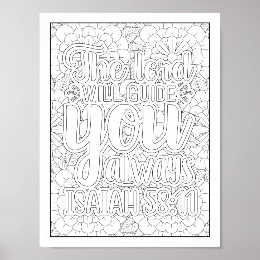 聖書の聖句/キリスト教成人の色 ポスター (正面)