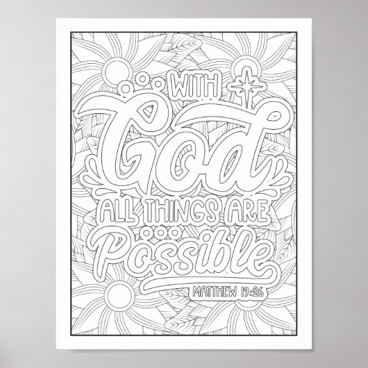 聖書の聖句/キリスト教成人の色 ポスター (正面)