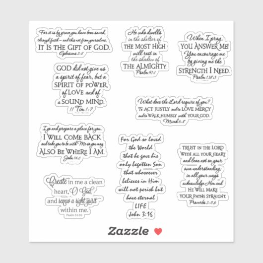 聖書の聖句 シール (シート)