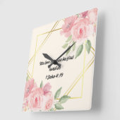 聖書の聖句 スクエア壁時計 (傾斜)