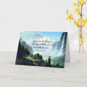 聖書の聖句、フィル4:13、わたしはすべての事をすることができる。 カード (黄色い花)