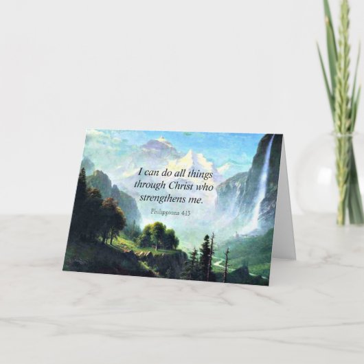 聖書の聖句、フィル4:13、わたしはすべての事をすることができる。 カード (正面)