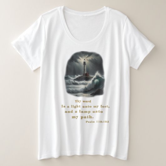 聖書の聖句 プラスサイズTシャツ (デザイン正面)