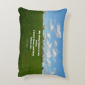 聖書の聖句、ヨハネ10:27、私の羊… アクセントクッション (裏面(縦))