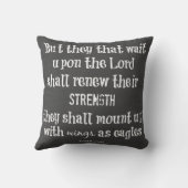 聖書の聖句：ワシとしての翼 クッション (裏面)
