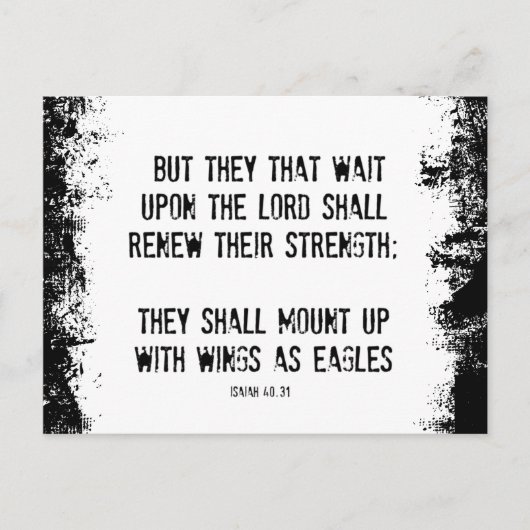 聖書の聖句：ワシとしての翼 ポストカード (正面)