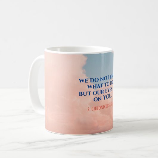 聖書の聖句 |信仰、勇気付けられる引用文マグカップ コーヒーマグカップ (正面左)
