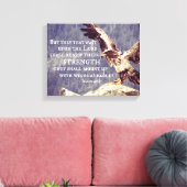 聖書の聖句:強さを更新し、翼をワシとして キャンバスプリント (インサイチュ (リビング))