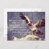 聖書の聖句：強さを更新し、翼をワシとして ポストカード (正面/裏面)