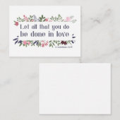 聖書の聖句：愛の中で行われること ノートカード (正面/裏面)