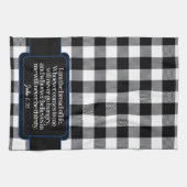 聖書の聖句、白黒の文字 キッチンタオル (横)