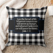 聖書の聖句、白黒の文字 クッション (ブランケット)