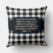 聖書の聖句、白黒の文字 クッション (裏面)