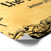 聖書の聖句：私と私の家については ポスター (角)