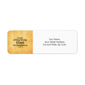 聖書の聖句:私はキリストを通して全てのことをすることができる ラベル (正面)