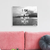 聖書の聖句：私は道、真理、生命である キャンバスプリント (インサイチュ (リビング))