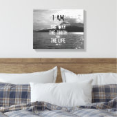 聖書の聖句：私は道、真理、生命である キャンバスプリント (インサイチュ (寝室))