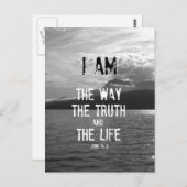 聖書の聖句：私は道、真理、生命である ポストカード (正面/裏面)