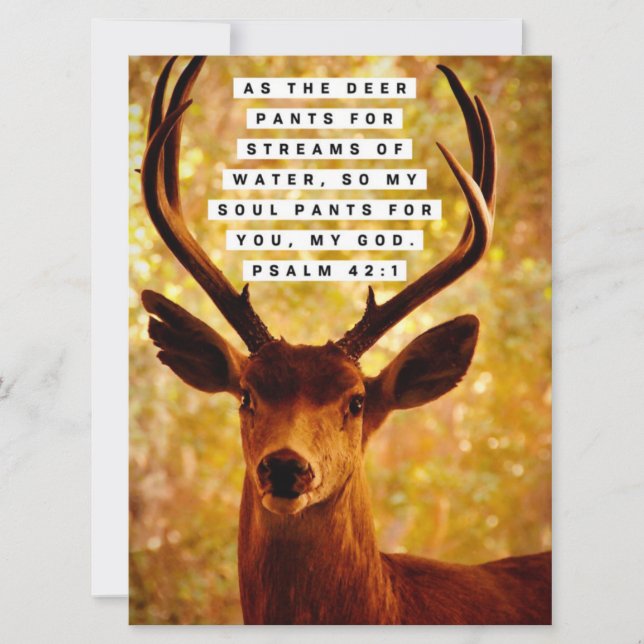 聖書の聖句 – 詩篇42:1 (正面)