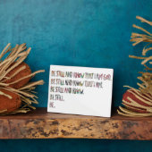 聖書の聖句、5x7感動的を静かにして知る フォトプラーク (側面)