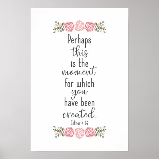 聖書の聖句 – Esther 4:14 ポスター (正面)