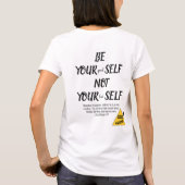 聖書の聖句Be Yourself 2コリント5:17白 Tシャツ (裏面)