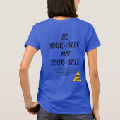 聖書の聖句Be Yourself 2コリント5:17青 Tシャツ (裏面)