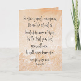 聖書の聖句De申命記31:6強いインスピレーションを得なさい カード