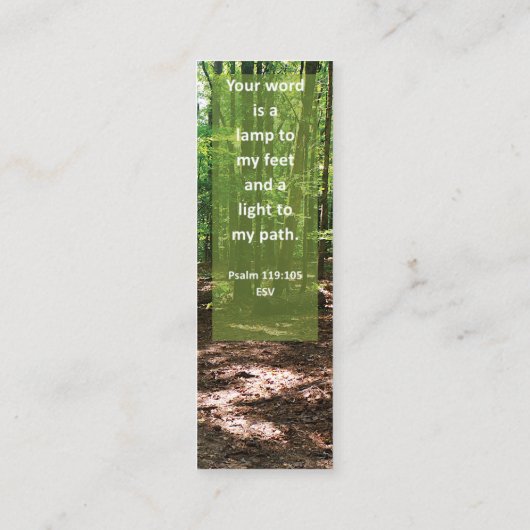 聖書の聖句GODの言葉が私にミニブックマークを導く コーリングカード (裏面)