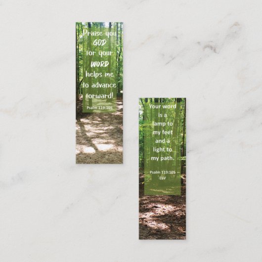 聖書の聖句GODの言葉が私にミニブックマークを導く コーリングカード (正面/裏面)