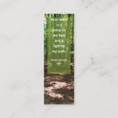 聖書の聖句GODの言葉が私にミニブックマークを導く スキニー名刺 (裏面)