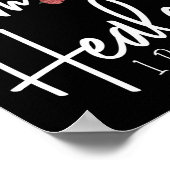 聖書の聖句Iは癒される1ペテロ2:24バラの花 ポスター (角)