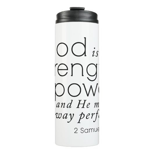 聖書の聖句mug神は私の強いキリスト教の賜物である タンブラー (正面)