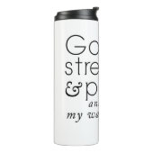 聖書の聖句mug神は私の強いキリスト教の賜物である タンブラー (回転左)