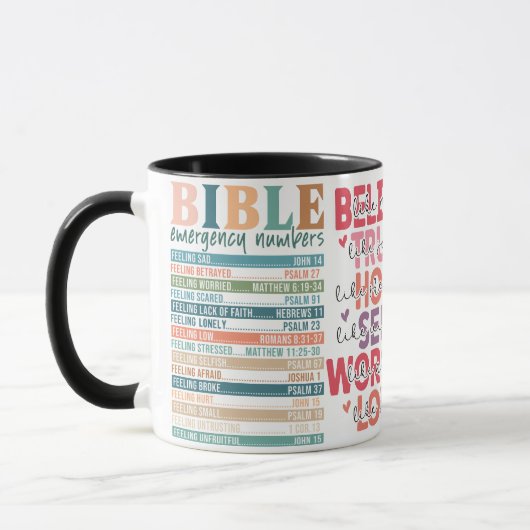 聖書の聖句Mug for Christian、Gift for Christian マグカップ (左)