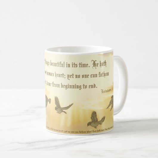 聖書の聖句Mug He Hath Made All Things Beautiful コーヒーマグカップ (正面右)