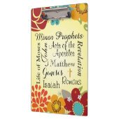 聖書の花のキリスト教の本 クリップボード (左)