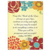 聖書の花のキリスト教の本 クリップボード (裏面)