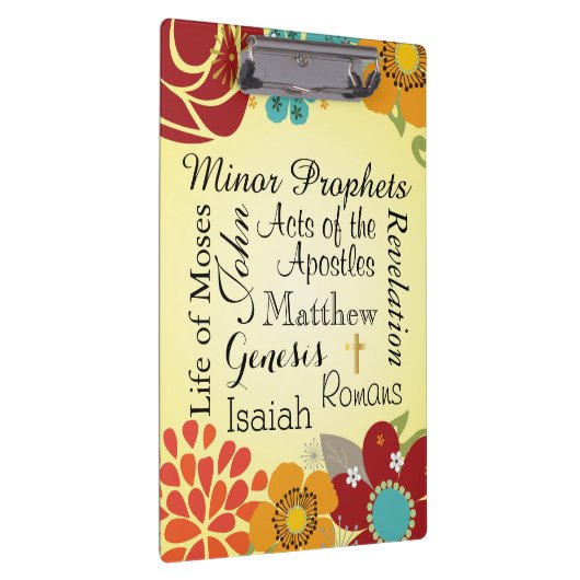 聖書の花のキリスト教の本 クリップボード (右)
