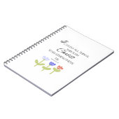 聖書の言葉が書かれたスパイラルノート ノートブック (左側)