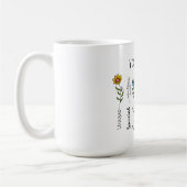 聖書の言葉にインスパイアされた野の花ポジティブ引用 コーヒーマグカップ (左)