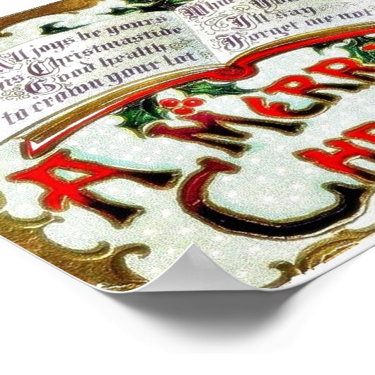 聖書の言葉を添えたクリスマスの挨拶 ポスター (角)